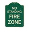 Signmission No Standing Fire Zone Heavy-Gauge Aluminum Architectural Sign, 24" x 18", G-1824-23584 A-DES-G-1824-23584 - alternate 1